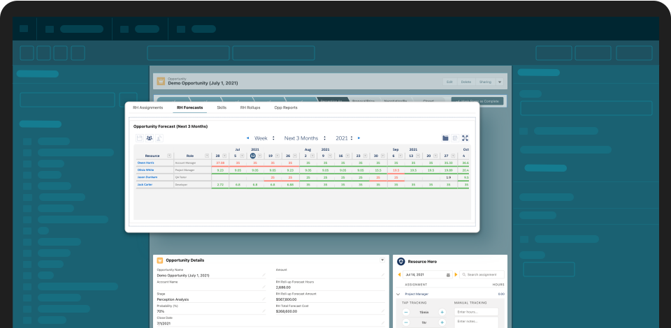 Screenshot depiction of how Resource Hero is a customizable app around your pages, layouts, and more.