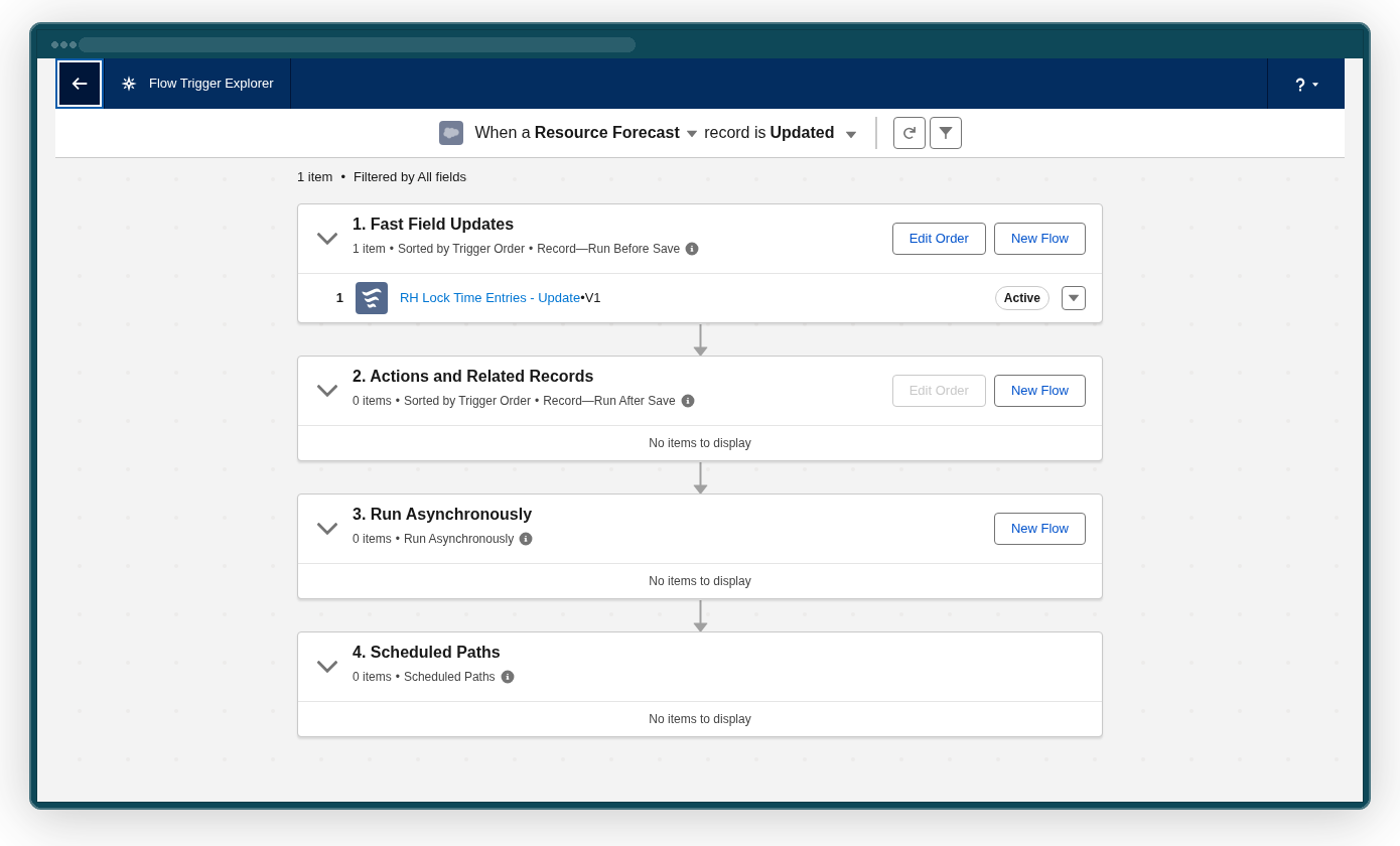 Flow Trigger Explorer for Resource Forecast
